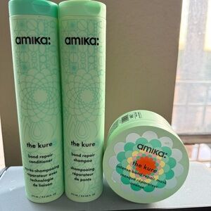 Amika The Kure Strength Repair- Shampoo, conditioner &  Intense bond repair mask